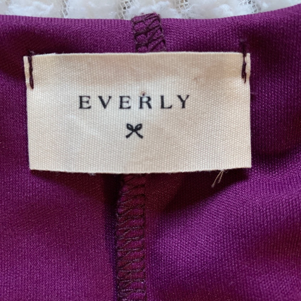 Anthropologie Everly Purple/multicolor 3/4 Sleeve Dress M - Picture 5 of 8